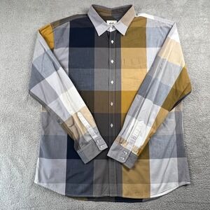 Ecko Unltd Button Down Shirt Mens XXL Multicolor Plaid Block Cotton Streetwear